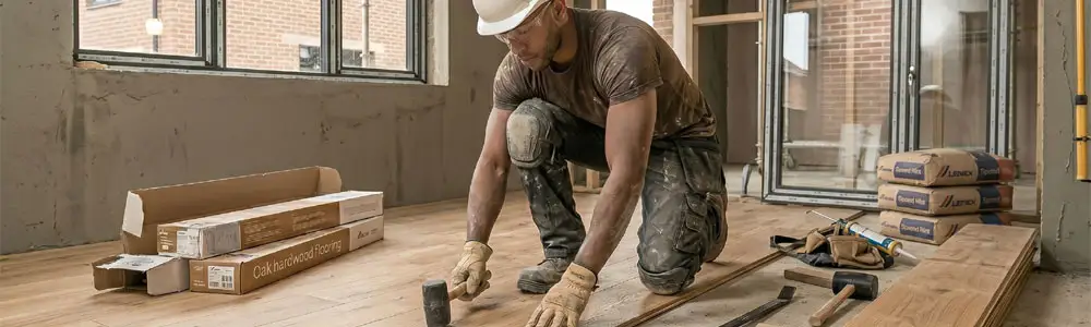 Laying laminate flooring