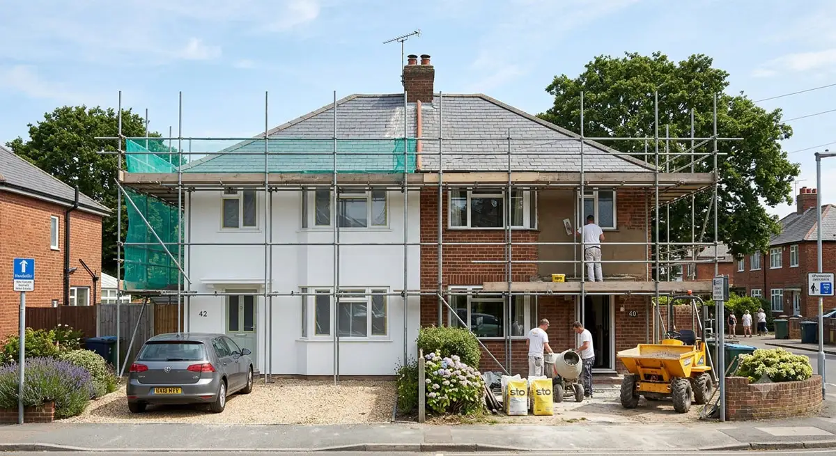 External wall insulation and render EWI project kit